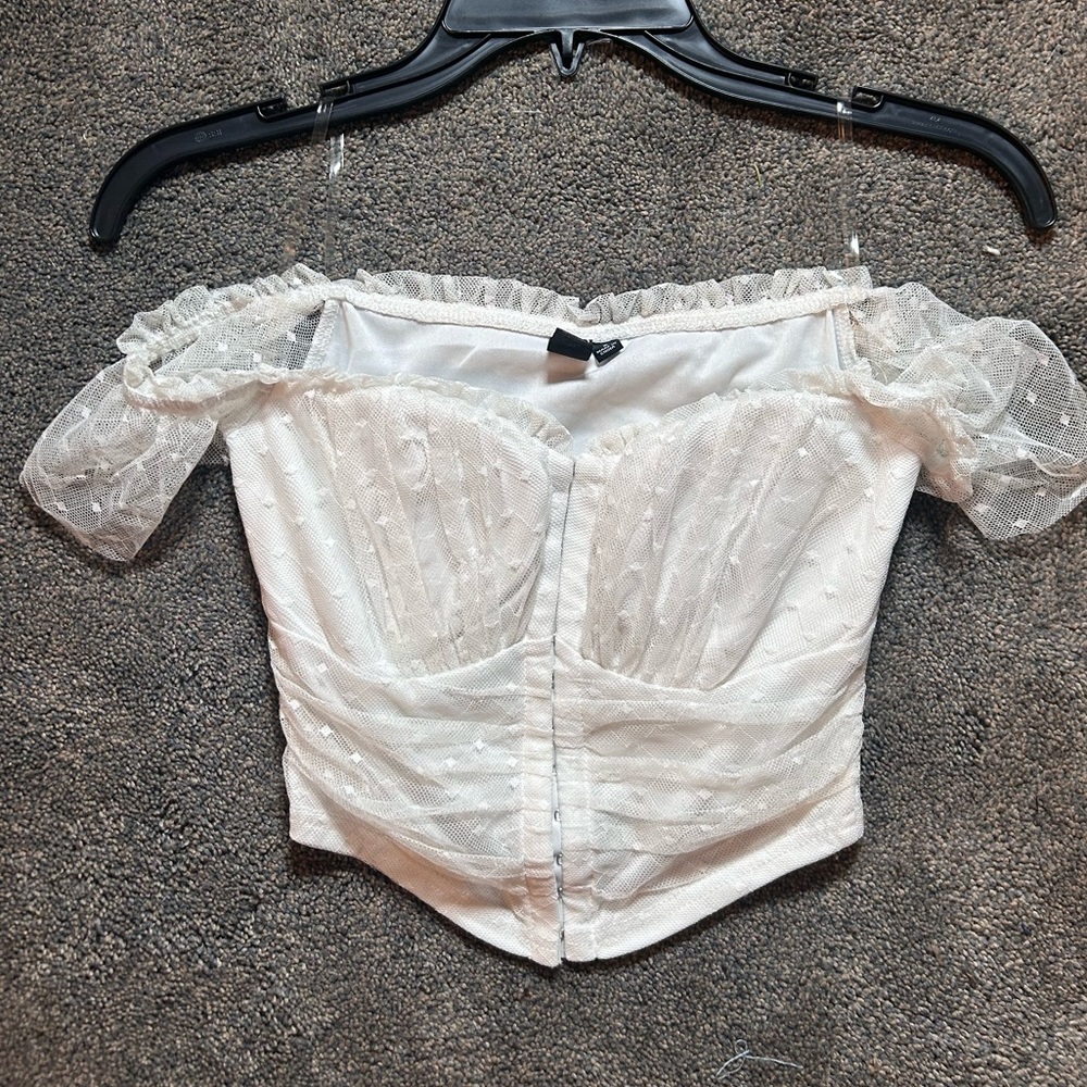 Off the shoulder cropped Corset